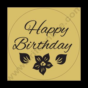 Cake Decor Acrylic Happy Birthday Coin Topper for Cake and Cupcakes ( SBMT-Coin-005 )