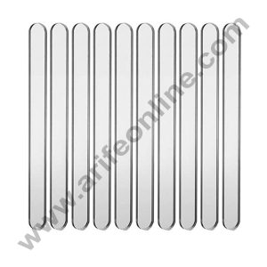 Cake Decor Acrylic Ice Cream Sticks For Cakesicle Popsicle and Candy - Silver ( 10pcs )