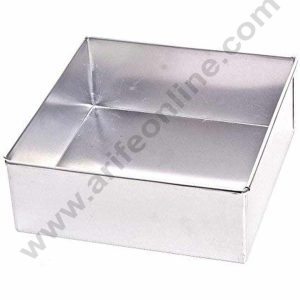 Cake Decor Aluminum Square Cake Mould - 6 in x 2.5 in