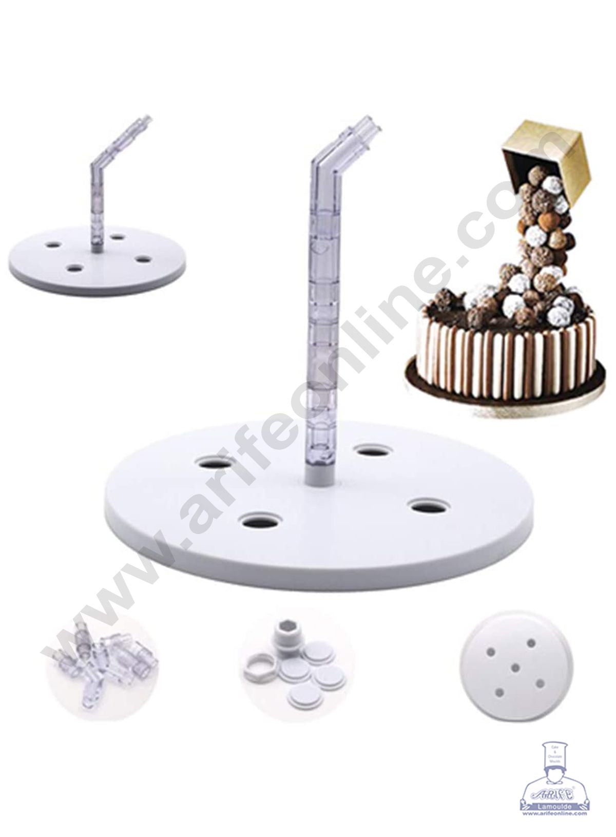 CAKE DECORβ’ Cake Pouring Kit Anti Gravity Cake Support Structure for Easy Gravity Defying Cakes Frame (SBS-673)