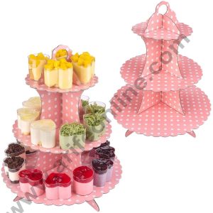 Cake Decor Cardboard Cupcake Stand - 3 Tier (Assorted Design)