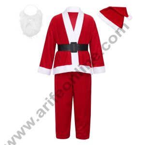 Cake Decor Children's Santa Suit Christmas Child Santa Claus Kids Costume Xmas Party 6 to 8 Years