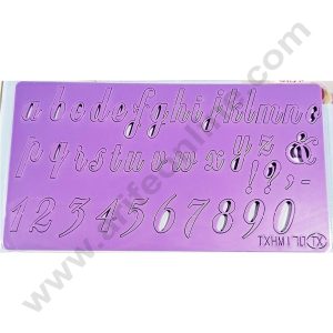 Cake Decor Cursive Lowercase Alphabet and Number Shape Acrylic DIY Stamp Embossed Fondant Cake Decorating TXHMI-70
