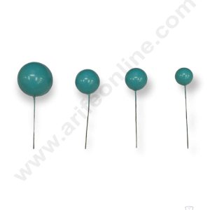 Cake Decor Cyan Balls Topper For Cake and Cupcake Decoration - (20pcs Pack)