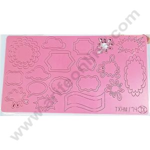 Cake Decor Different Frames Shape Acrylic DIY Stamp Embossed Fondant Cake Decorating TXHMI-74