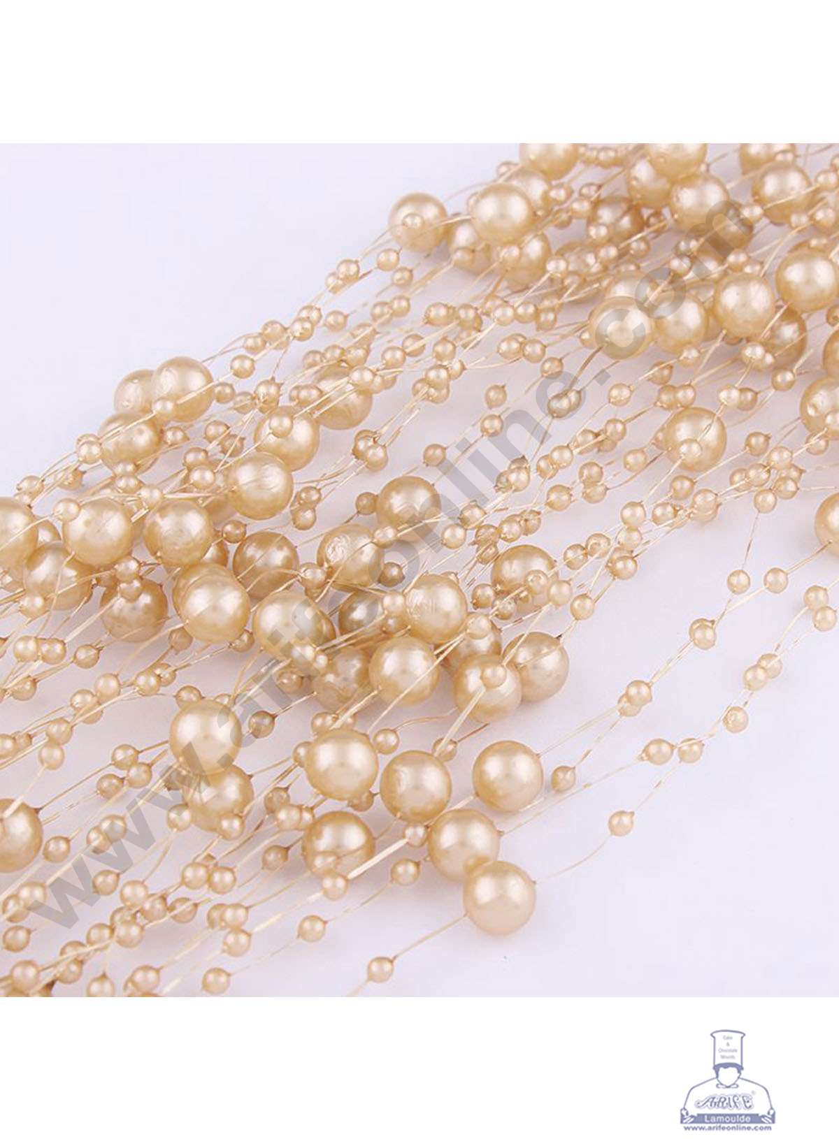 Cake Decorβ’ Dusty Orange Artificial Pearls String Beads Chain Garland Flowers Wedding Christmas Party Decoration 3mm 8mm Beads (SBBD-13)