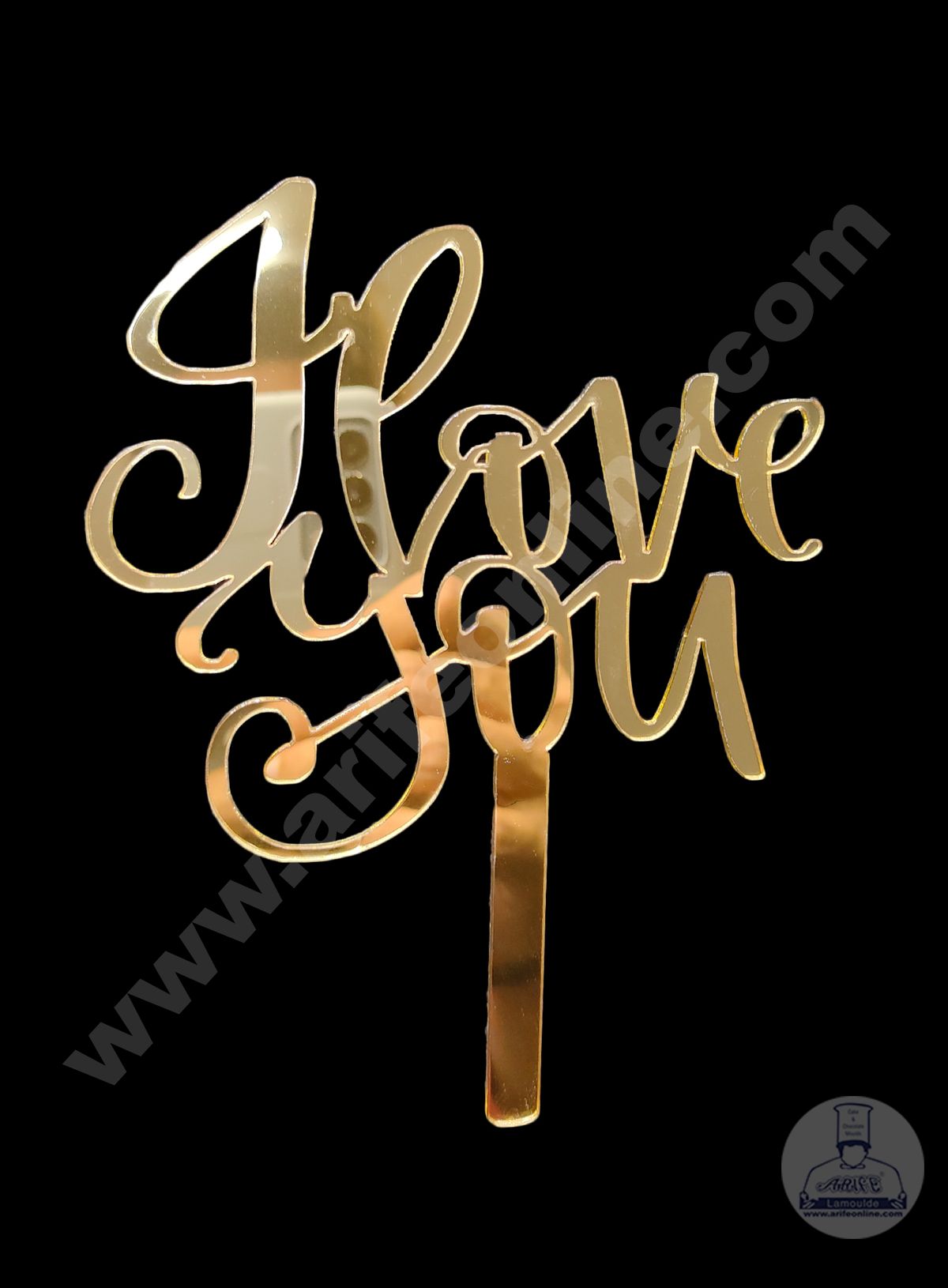 Cake Decor Exclusive Acrylic Cake Topper - I Love You