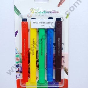 Cake Decor Food Writer Cake Decorating markers Pens, Assorted Colors, Set of 5 Pcs