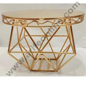 Cake Decor Geometric Shape Metal Cake Stand - Gold