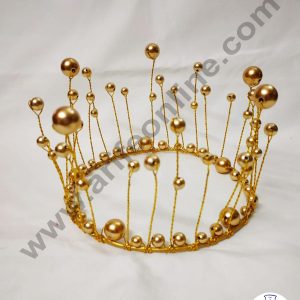 Cake Decor Golden Crown Cake Topper Wedding, Birthday Cake Decoration For King, Queen, Prince And Princess Party Wedding Hair Accessories Decoration