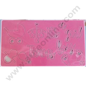 Cake Decor Its a Boy Its a Girl Theme Shape Acrylic DIY Stamp Embossed Fondant Cake Decorating TXHMI-200