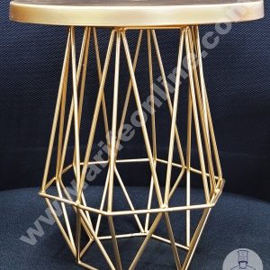 Cake Decor Long Geometric Shape Metal Cake Stand - Gold