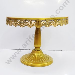 Cake Decor Long Metal Fancy Cake Display Stand & Cup Cake Stand - Golden(SBCS-160)