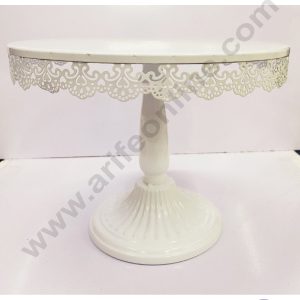 Cake Decor Long Metal Fancy Cake Display Stand & Cup Cake Stand - White(SBCS-161)