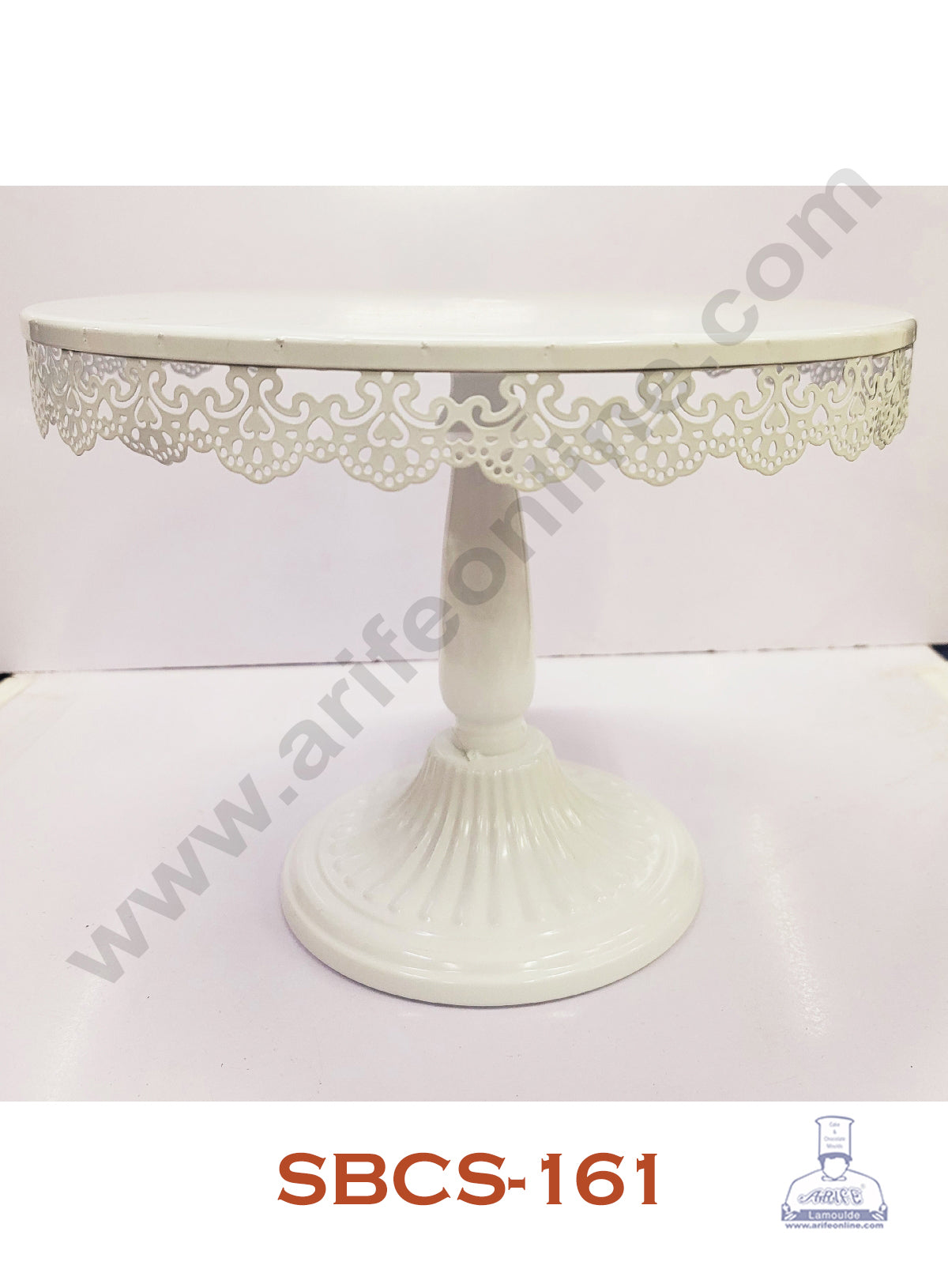 Cake Decor Long Metal Fancy Cake Display Stand & Cup Cake Stand - White(SBCS-161)