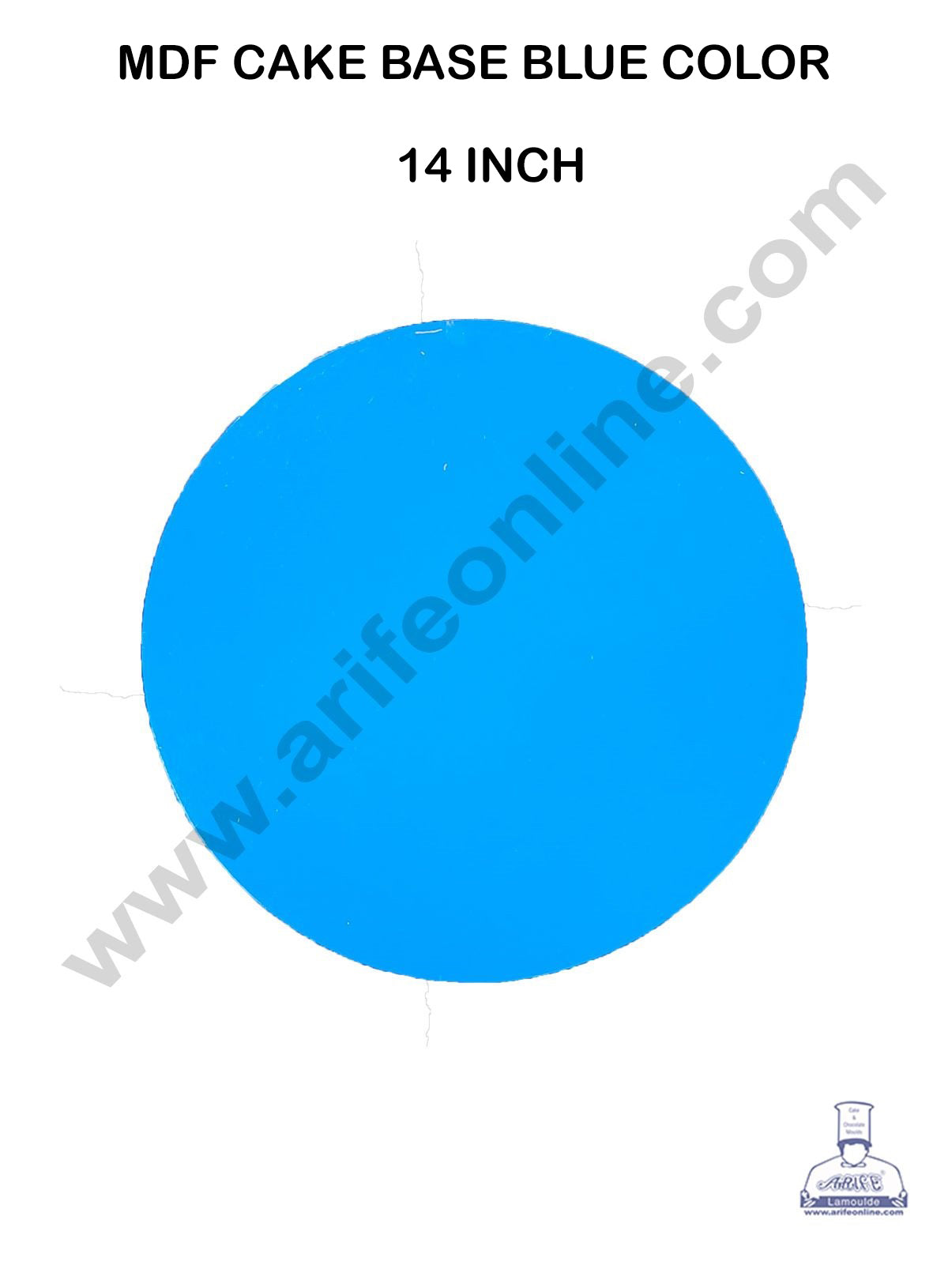Cake Decor MDF Cake Base 10 Pieces Round - Blue Color - 14 inch