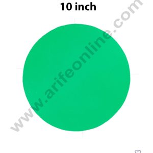 Cake Decor MDF Cake Base 10 Pieces Round - Green Color - 10 inch