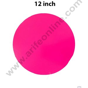 Cake Decor MDF Cake Base 10 Pieces Round - Pink Color - 12 inch