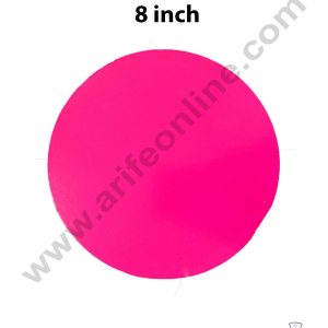 Cake Decor MDF Cake Base 10 Pieces Round - Pink Color - 8 inch