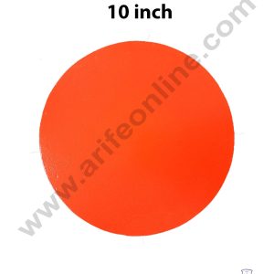 Cake Decor MDF Cake Base 10 Pieces Round - Red Color - 10 inch