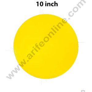 Cake Decor MDF Cake Base 10 Pieces Round - Yellow Color - 10 inch