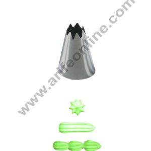 Cake Decor Medium Nozzle - No. A6 Open Star Piping Nozzle