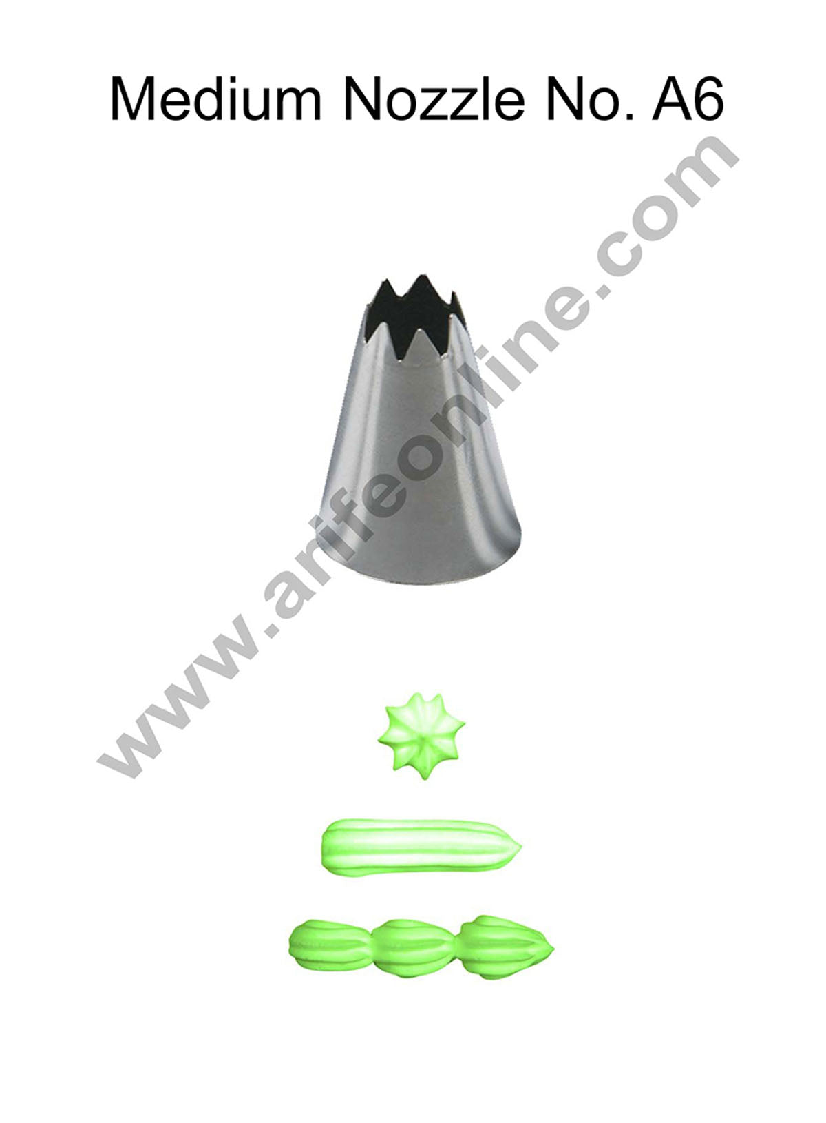 Cake Decor Medium Nozzle - No. A6 Open Star Piping Nozzle