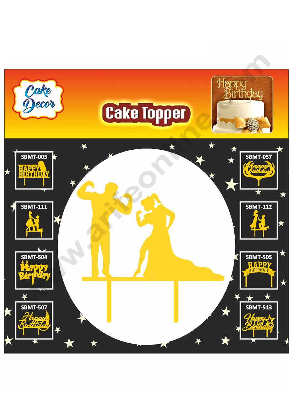 Cake Decor Mirror Finishing Acrylic Couples Cake Topper Couple Gym