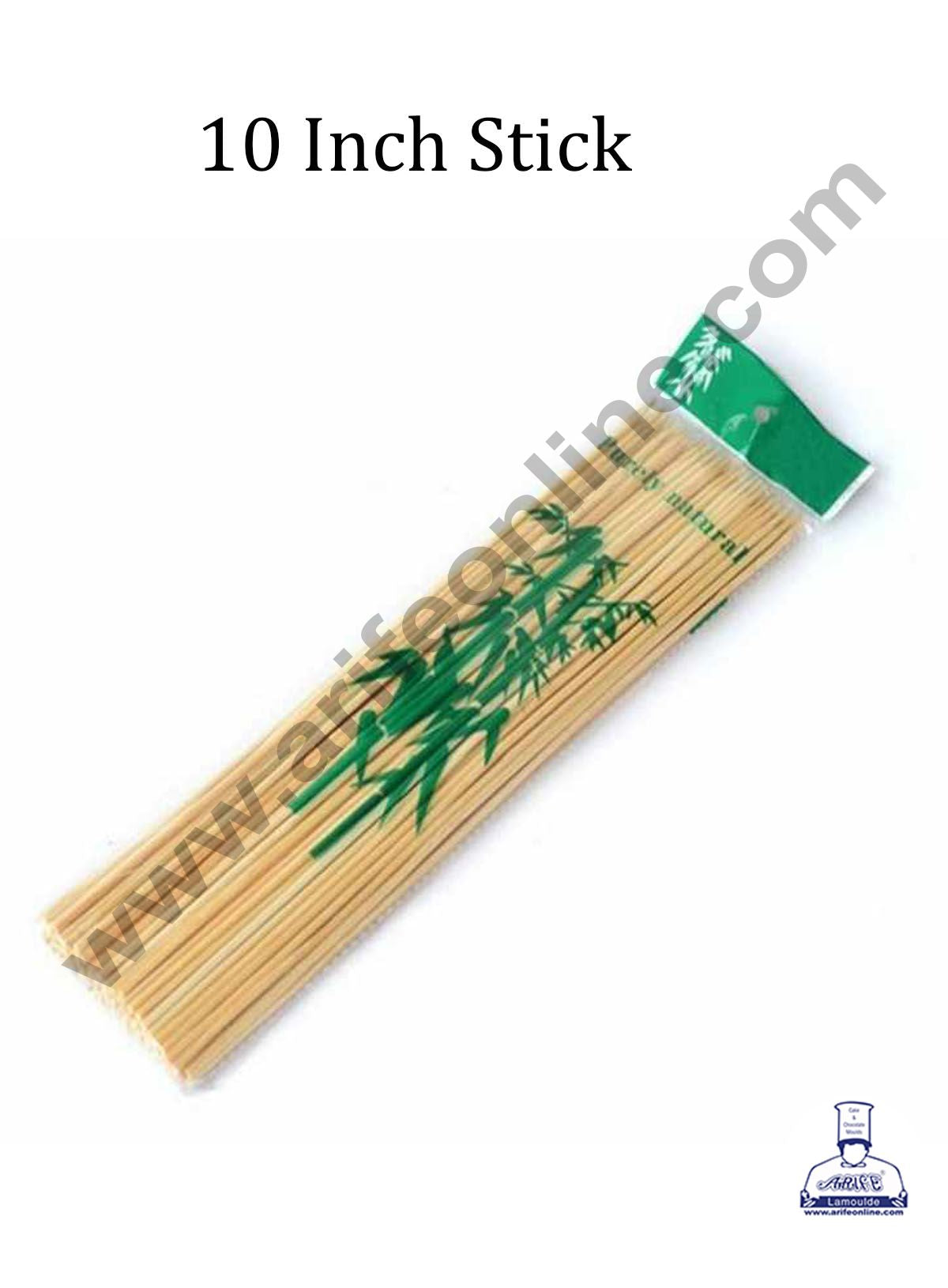 Cake Decor Natural Bamboo Wooden Skewer Satay Sticks /BBQ Sticks for Kebab Chicken Paneer Tikka Fruits Salad for Barbecue and Grilling ( 10 inches )