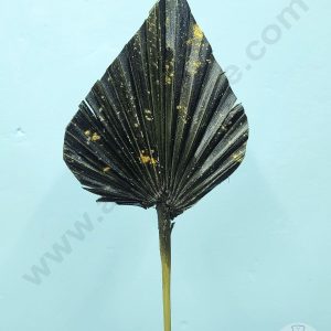 Cake Decor Natural Palm Spear Leaf For Cake Decoration - Black Gold ( 1 pc pack )
