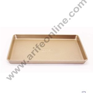 Cake Decor Non Stick Glad Aluminum Tray - Gold (34 x 24 x 2.5 cm)