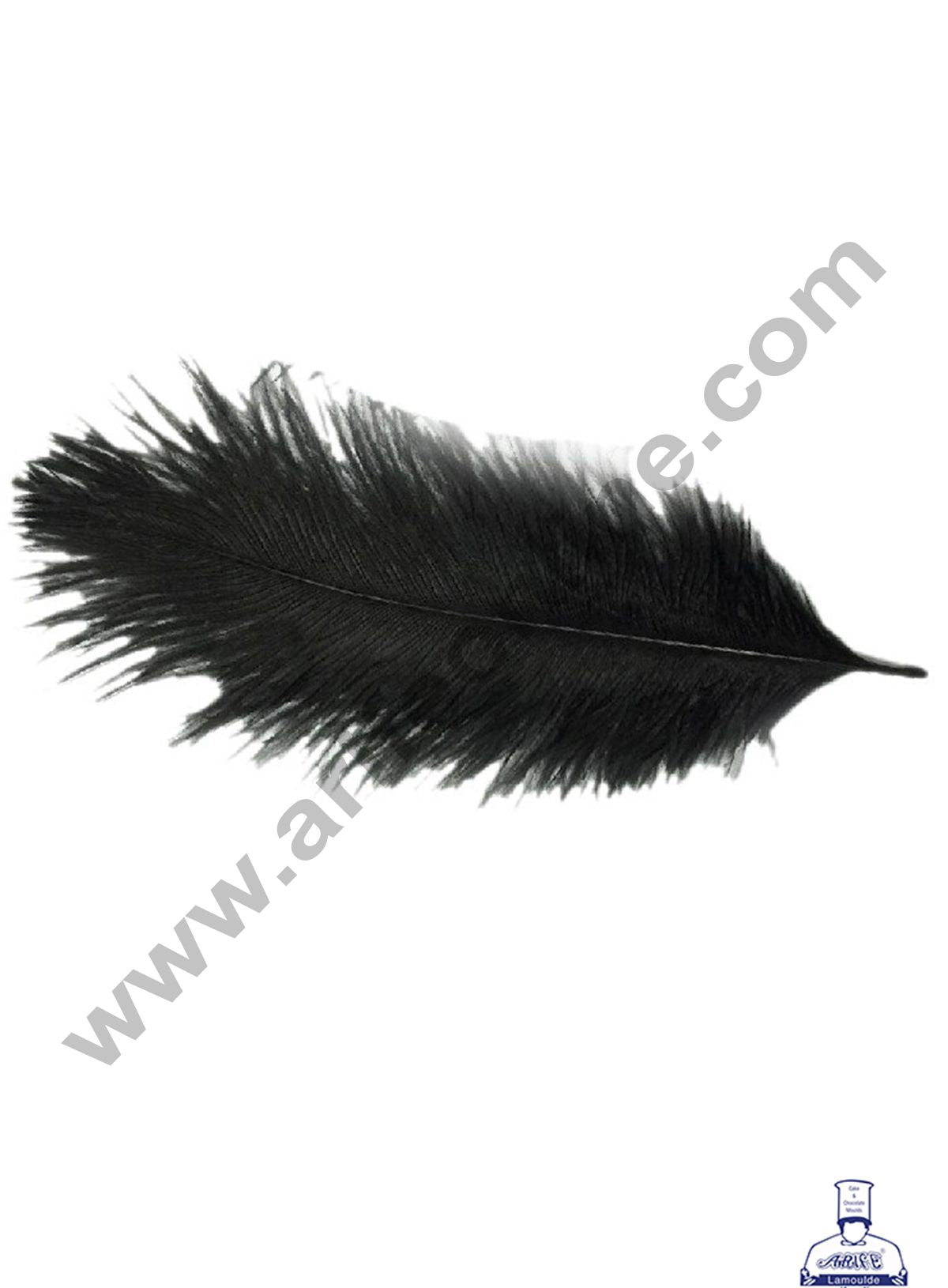 Cake Decor Ostrich Feather Topper For Cake Decorations - Black ( 1 pc Pack )