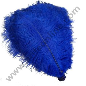 Cake Decor Ostrich Feather Topper For Cake Decorations - Blue ( 1 pc Pack )