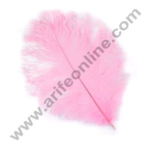 Cake Decor Ostrich Feather Topper For Cake Decorations - Light Pink ( 1 pc Pack )