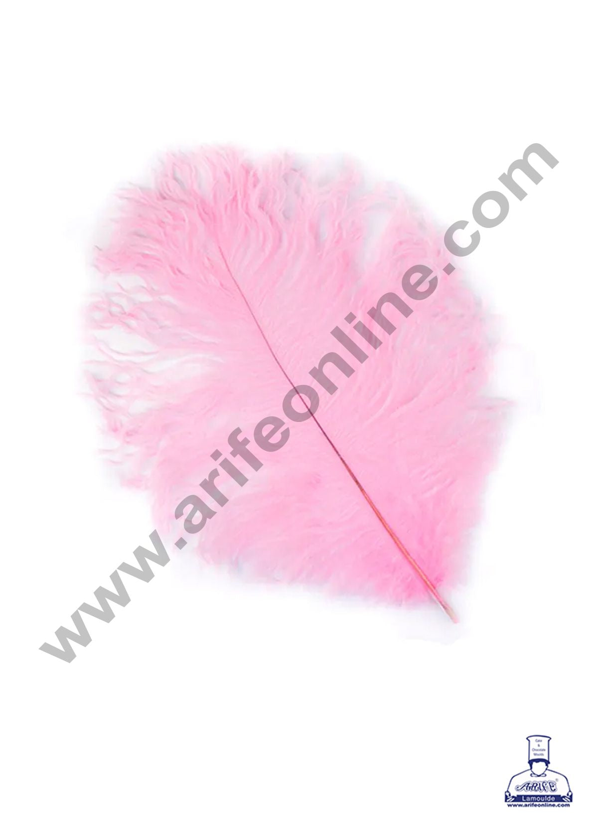 Cake Decor Ostrich Feather Topper For Cake Decorations - Light Pink ( 1 pc Pack )