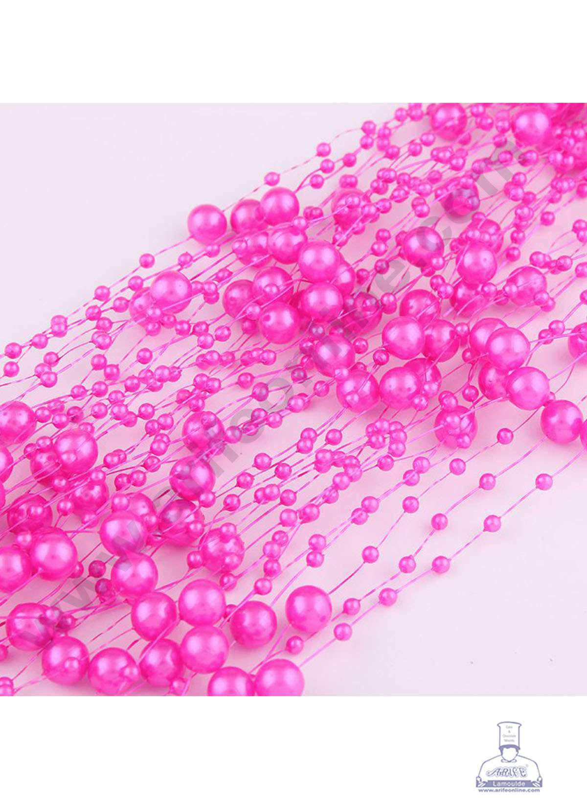 Cake Decorβ’ Pink Artificial Pearls String Beads Chain Garland Flowers Wedding Christmas Party Decoration 3mm 8mm Beads (SBBD-09)