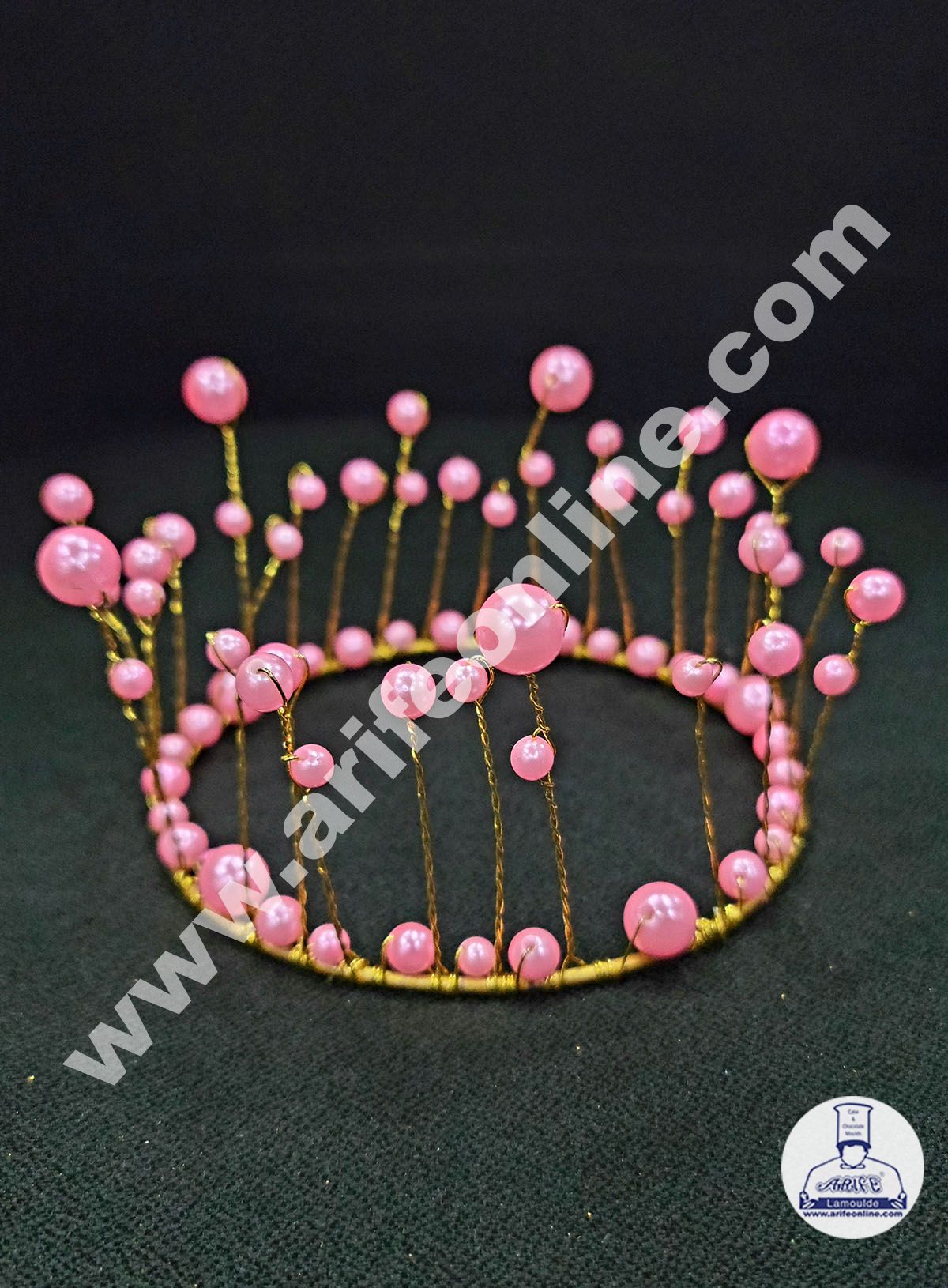 Cake Decor Pink Crown Cake Topper Wedding, Birthday Cake Decoration For King, Queen, Prince And Princess Party Wedding Hair Accessories Decoration