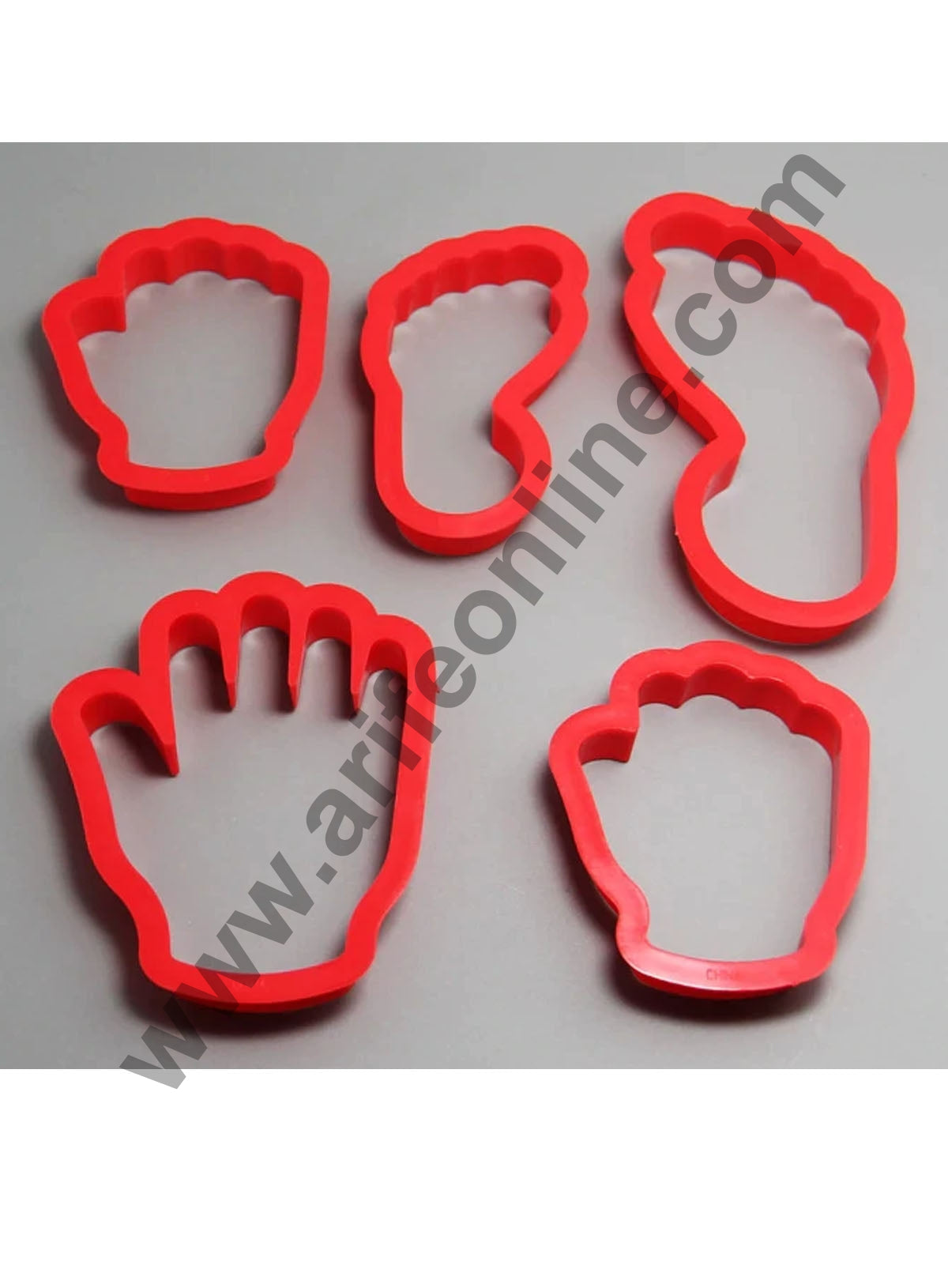 Cake Decor Plastic 5pcs Hand And Feet Shaped Plastic Cookie Biscuit Pastry Fondant and Cake Cutter