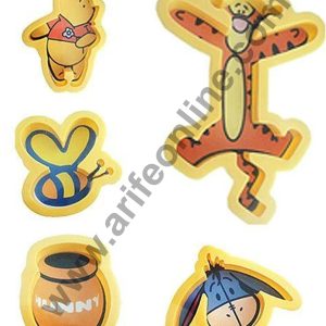 Cake Decor Plastic 5pcs Winnie the Pooh Shaped Plastic Cookie Biscuit Pastry Fondant and Cake Cutter