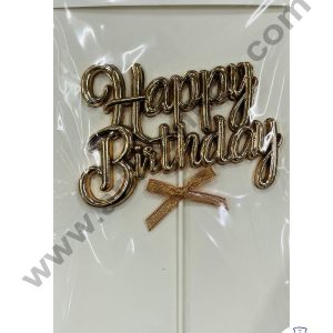 Cake Decor Plastic Balloon Style Happy Birthday Cake Toppers - Metallic Bronze