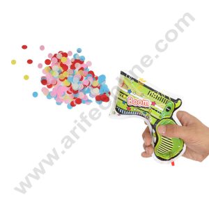 Cake Decor Plastic Gun Shape Multi Color Confetti Party Bag - 1 pc