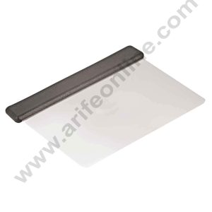 Cake Decor Plastic Handle Black Scraper Stainless Steel Scraper 15 cm