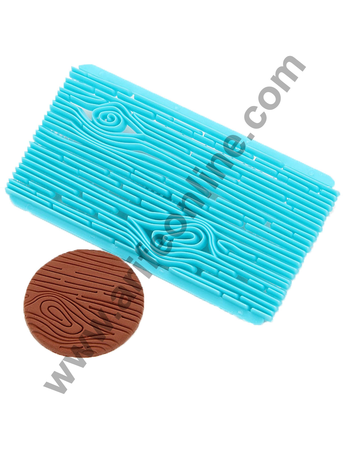 Cake Decor Plastic Tree Bark Shape Quilt Mold Embosser Fondant Quilt Biscuit Mold Wood Impression For Cupcake Decoration And Cake Decorating Tools