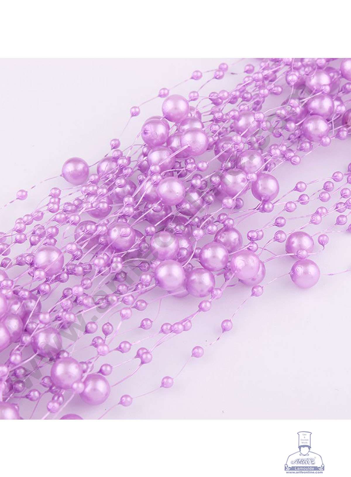 Cake Decorβ’ Purple Artificial Pearls String Beads Chain Garland Flowers Wedding Christmas Party Decoration 3mm 8mm Beads (SBBD-10)