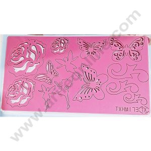 Cake Decor  Rose Butterfly and Fairy Shape Acrylic DIY Stamp Embossed Fondant Cake Decorating TXHMI-73