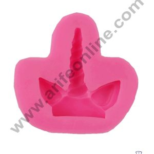 Cake Decor Silicon 1 Cavity Unicorn Ear With Horn Shape Fondant Clay Marzipan Cake Decoration Mould SBSP-738