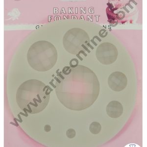 Cake Decor Silicon 10 Cavity Half Diamond Ball Sphere Fondant Clay Marzipan Cake Decoration Mould SBSP-F1471Y