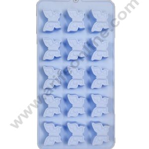 Cake Decor Silicon 15 Cavity Butterfly Brown Chocolate Mould, Ice Mould, Chocolate Decorating Mould