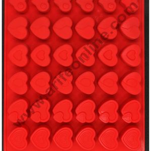 Cake Decor Silicon 36 Cavity Multi Shapes Hearts Shape Valentine Heart Broken Heart Brown Chocolate Mould, Ice Mould, Chocolate Decorating Mould