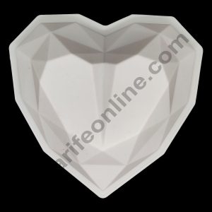 Cake Decor Silicon 3D Big Diamond Heart Cake Mould Entremet Cake Mold Mousse Pinata Silicon Moulds - Multicolor